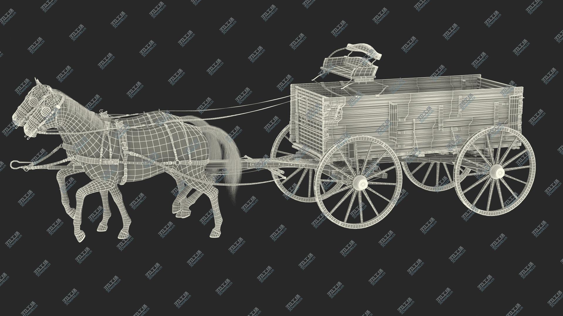 images/goods_img/20210313/Pair Of Horses Pulling Wagon Fur model/4.jpg